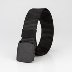 Nylon Belted Men's Pants With Braided Neon Canvas Belt