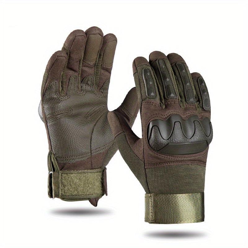 Men's Winter Waterproof Warm PU Gloves For Outdoor Motorcycle Sports