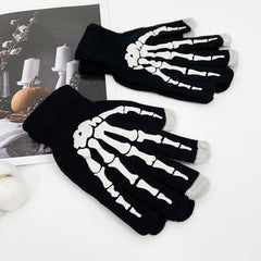 Halloween Skull Claw Touch Screen Gloves Non slip Winter Warm Men's Gloves