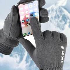 Men's Winter Fleece Touch Screen Cycling Ski Gloves