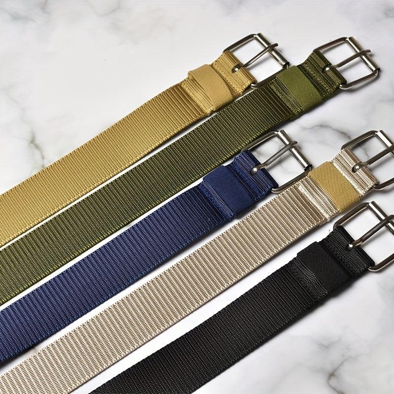 Canvas Belt Grommet Eyelet Rivet Jeans Belt For Men