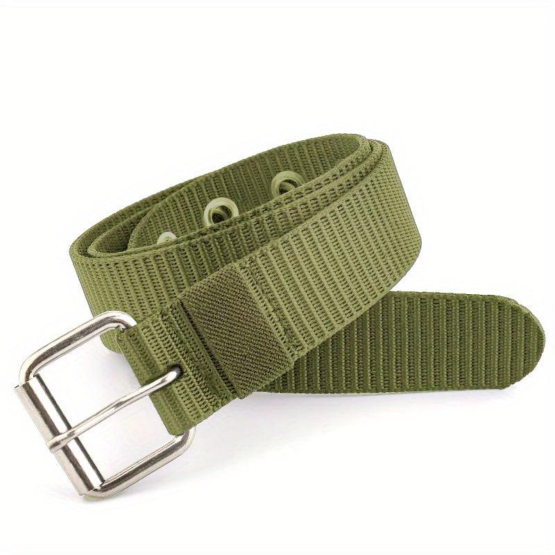 Canvas Belt Grommet Eyelet Rivet Jeans Belt For Men