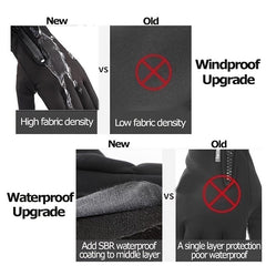 Men's Winter Gloves Touch Screen Waterproof Cycling Outdoor Sports Gloves