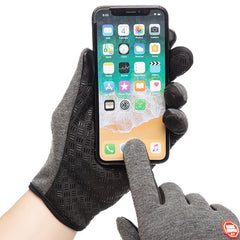 Winter Warm Gloves with Zipper Non-slip Touch Screen Outdoor Sports