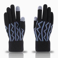 Warm Fleece Split Finger Men's Gloves Winter Touch Screen Cold Proof
