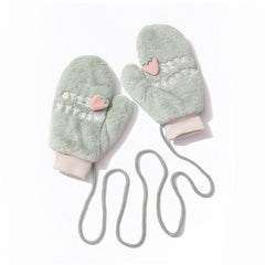 Couples Cartoon Strawberry Windproof Warm Gloves Winter Cold Weather