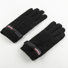 Men's Thickened Velvet Warm Gloves Touch Screen Outdoor Sports Gloves
