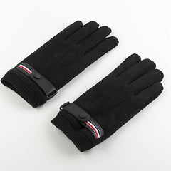 Men's Thickened Velvet Warm Gloves Touch Screen Outdoor Sports Gloves
