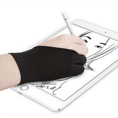 Professional Artist Drawing Gloves Two Finger Anti Fouling Glove