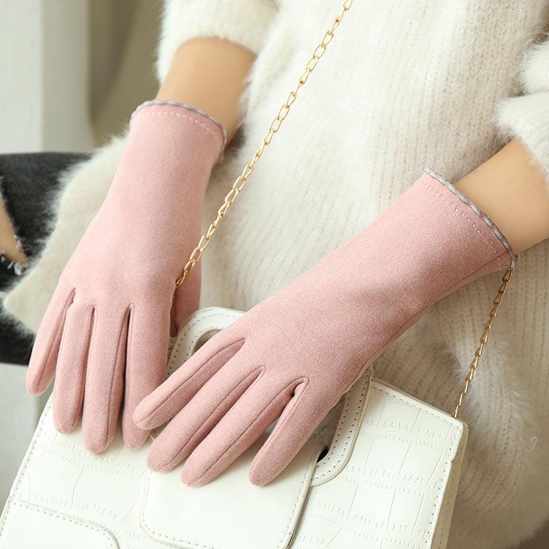 Women's Winter Fleece-Lined Touch Screen Gloves