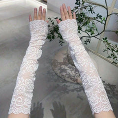 Sunproof Lace Sleeves for Women Summer UV Protection