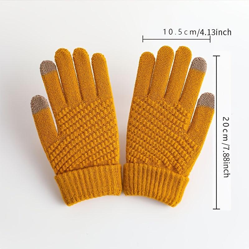 Winter Warm Touch Screen Knit Gloves Unisex