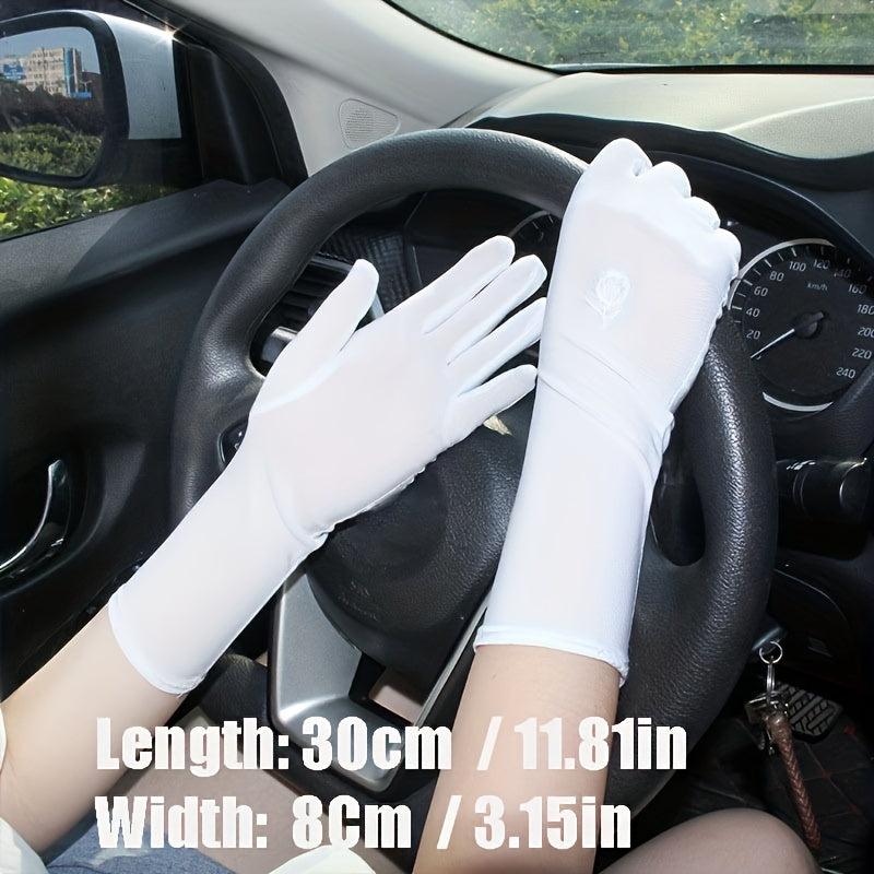 Sunproof Elastic Long Gloves Women UV Protection Ice Gloves