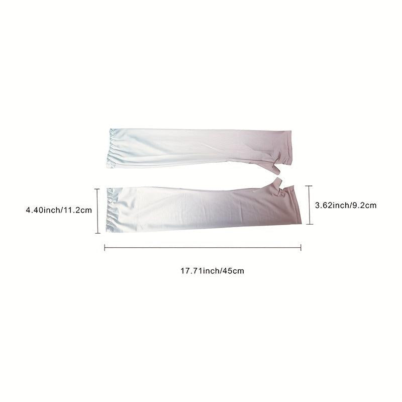 Gradient Ice Sleeves UV Protection Long Sleeves Gloves For Women