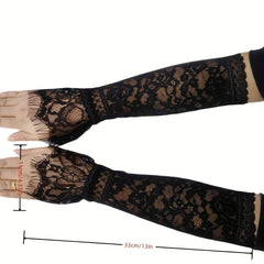 Lace Fingerless Gloves for Women Bridal Wedding Dress