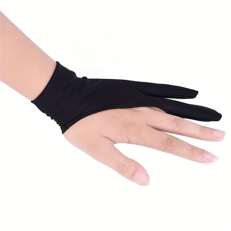 Drawing Gloves for Women & Men Two Fingers Right Left Hand Black