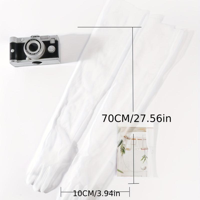 Solid Mesh Long Sleeves Bridal Wedding Dress Arm Gloves