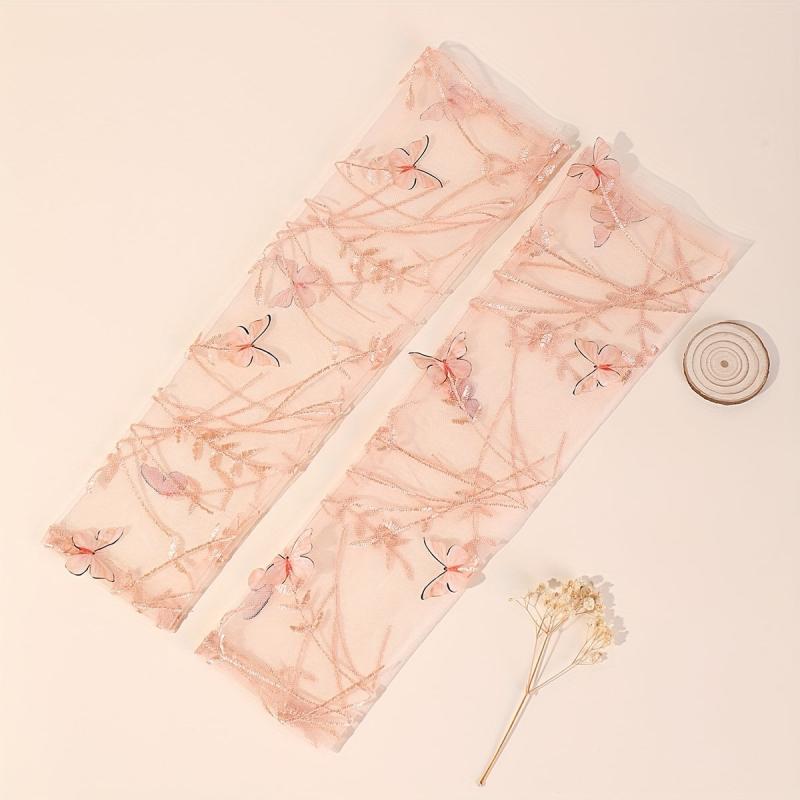 Lace Mesh Sleeve Thin Sunscreen Long Arm Guard Sleeve for Women