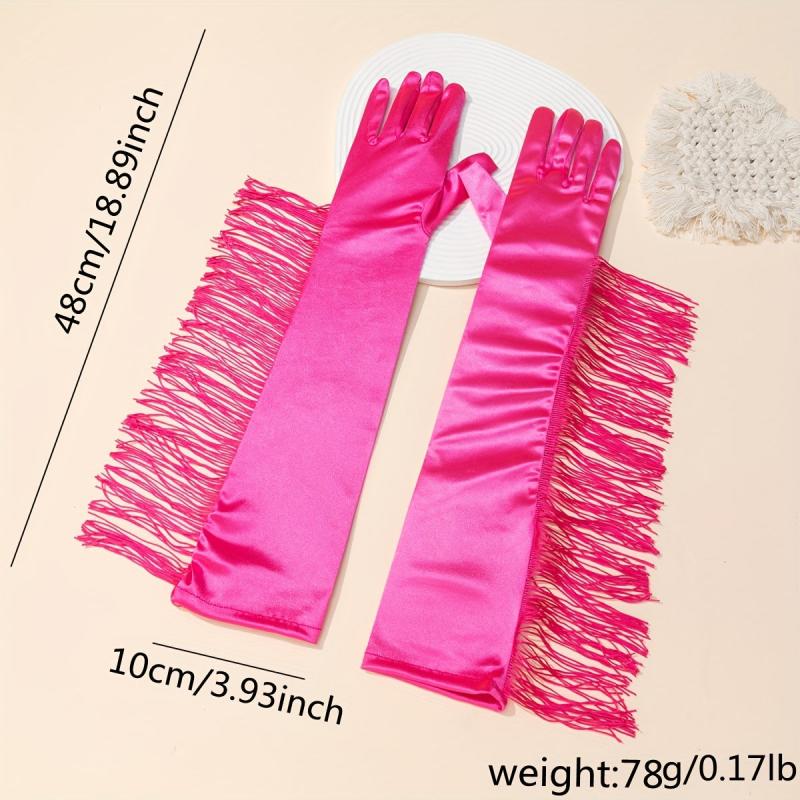 Stylish Tassel Long Gloves for Women Dress Party Prom