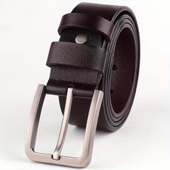 PU Leather Buckle Vintage Belt Men's Antique Jeans Casual Middle aged Joker Belt
