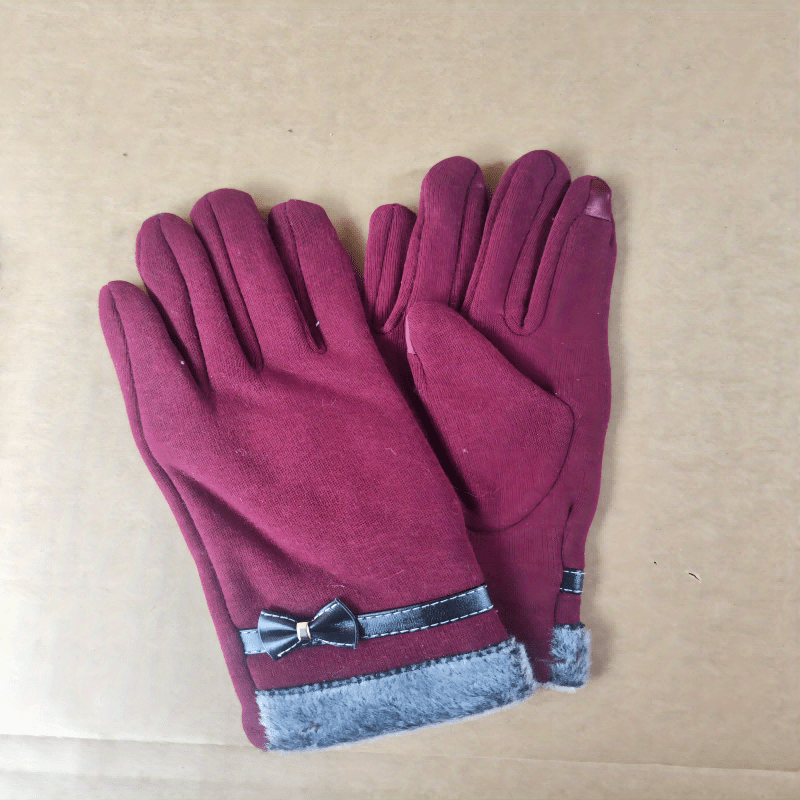 Velvet Warm Touch Screen Gloves Windproof Short Full Finger Gloves