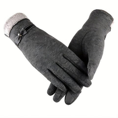 Velvet Warm Touch Screen Gloves Windproof Short Full Finger Gloves
