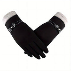 Velvet Warm Touch Screen Gloves Windproof Short Full Finger Gloves