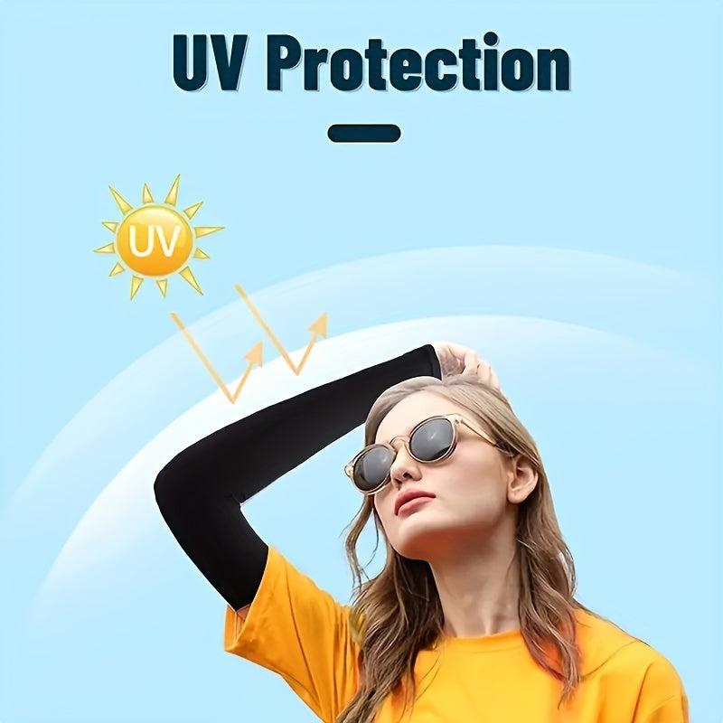 UV Protection Ice Sleeves Long Fingerless Gloves Unisex