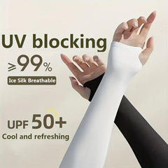 UV Protection Ice Sleeves Long Fingerless Gloves Unisex