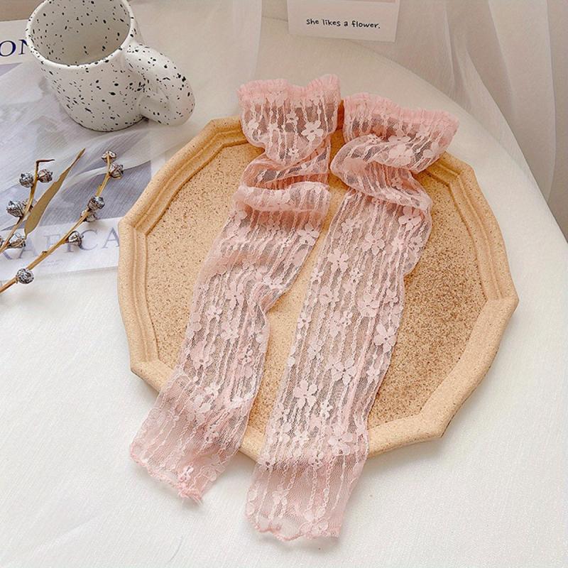Vintage Lace Floral Embroidery Gloves for Women