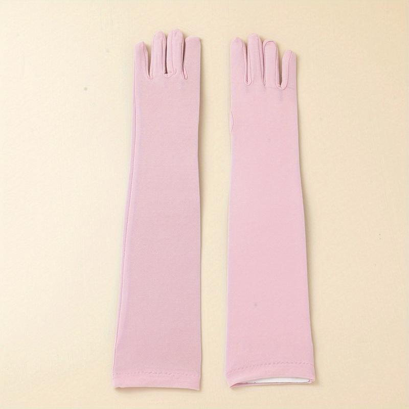 Skinny Long Satin Bridal Gloves Wedding Dress Accessories