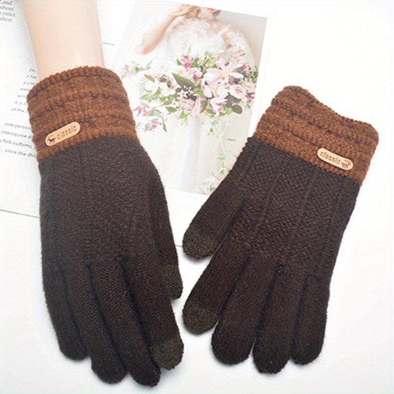 Warm Velvet Full Finger Gloves Touch Screen