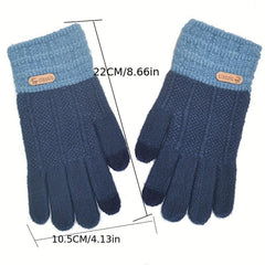 Warm Velvet Full Finger Gloves Touch Screen