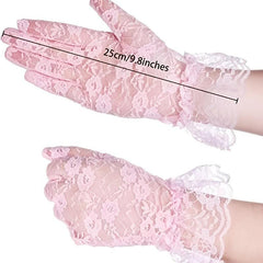 Lace Gloves Women Short Wedding Bridal Gloves