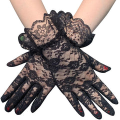 Lace Gloves Women Short Wedding Bridal Gloves