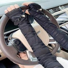 Lace Long Gloves Faux Pearl Decor Wedding Bridal Women Sunscreen Ice Sleeves