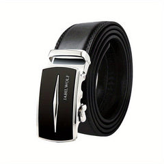 Men's Leather Automatic Buckle Business Belt