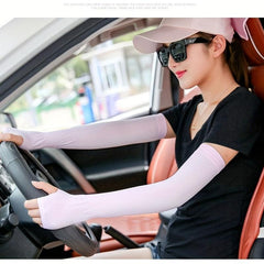 Solid Gloves Sunproof Thin Breathable Long Sleeve Driving Cycling Sleeves
