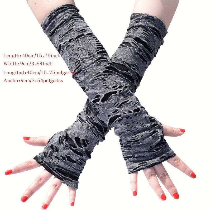 Vintage Gothic Fingerless Gloves Halloween Hip Hop