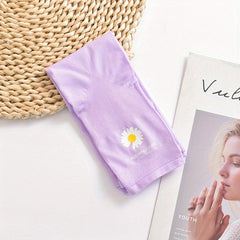 Daisy Print Fingerless Arm Sleeves Sunscreen Gloves