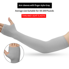 Summer Sunscreen Sleeve Solid Elasticity Cycling Fingerless Fishing Ice Sleeve