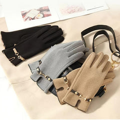 Cold Proof Thermal Wool Gloves Anti Slip Knit Touchscreen Warm Unisex Driving