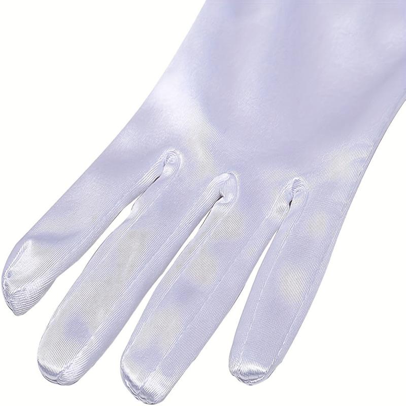 1 Pair Satin Long Gloves Elastic Party Wedding Bridal Gloves