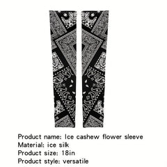 Long Bandana Printed Sleeves Face Covering Sun Protection Cover Outdoor Gloves