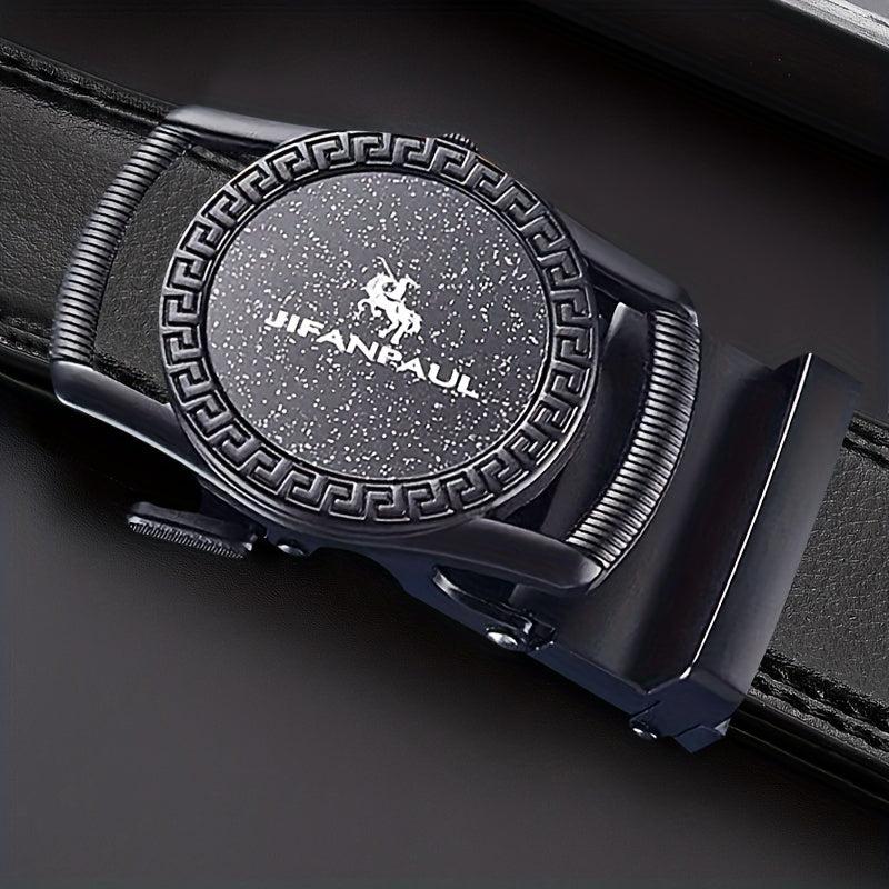 Men's PU Leather Buckle Belt for Outdoor Party Travel
