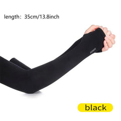 2pairs Ice Sleeve Sunscreen Arm Sleeves UV Protection Gloves Men Women