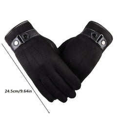 Suede Touch Screen Gloves Coldproof Thickened Warm Outdoor Cycling Driving