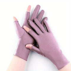 Sunproof Gloves Two-finger Short Gloves for Women