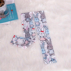 Extended Print Sleeves Sunproof Gloves Elastic Fingerless Long Gloves