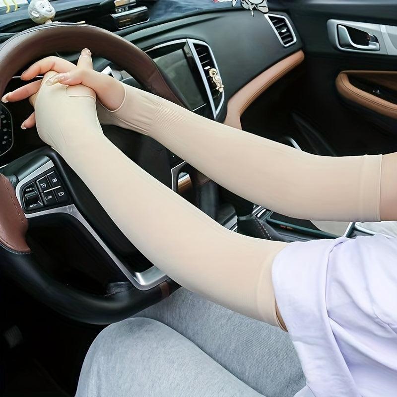 Long Sunscreen Ice Sleeves UV Protection Arm Guard Outdoor Sports Sleeves